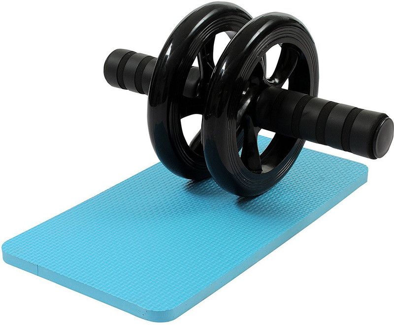 Lyrovo AB Roller Exerciser for Abdominal Stomach Exercise Training with Knee Mat Ab Exerciser  (Black)