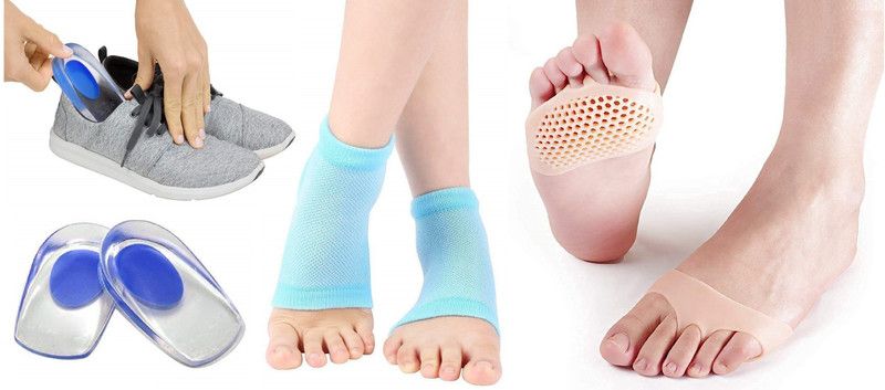 KIRMESH FASHION COTTON GEL SOCKS, BLUE GEL HEEL PAD, TOE PROTECTOR Heel Support