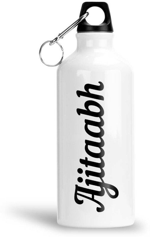 Furnish Fantasy Aluminium Water Bottle 750ml-Best Gift for Happy Birthday, Return Gift, Ajitaabh 750 ml Sipper  (Pack of 1, White, Aluminium)