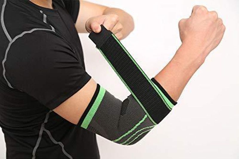GymWar High compression Adjustable Elbow support elbow sleeves Elbow Support  (Green)