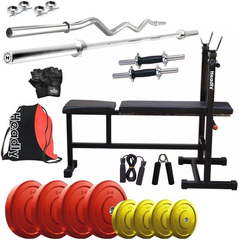 Headly 30 kg Premium CP-HR-30KGCOMBO5 Coloured Home Gym Combo