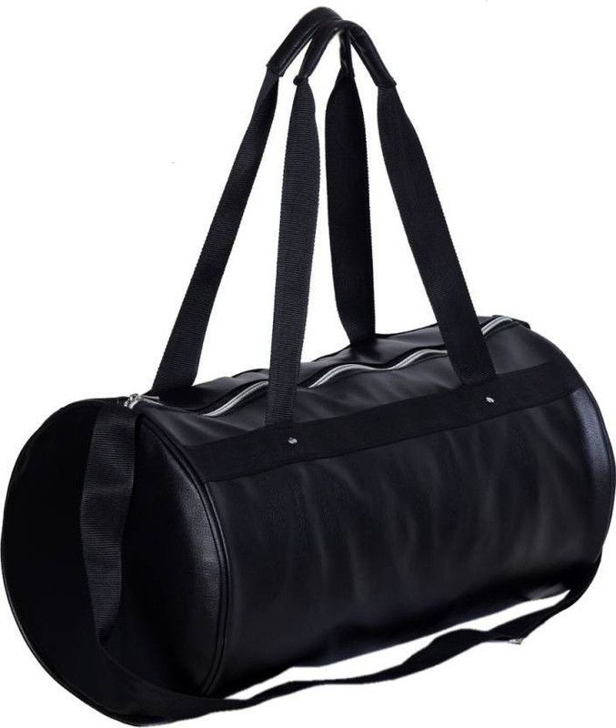 Giftadia Heavy Duty Canvas Gym Duffle Cum Sports Kit Bag - Black  (Black, Kit Bag)