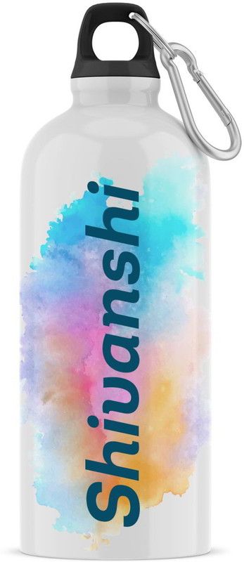 Ashvah Sipper/Water Bottle - Best Happy Birthday Gift for Kids, Name - Shivanshi 600 ml Sipper  (Pack of 1, White, Aluminium)