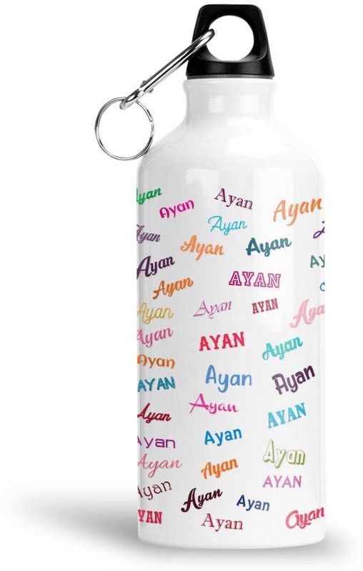 Furnish Fantasy Colorful Aluminium Sipper Bottle - Best Happy Birthday Gift for Kids , Ayan 600 ml Sipper  (Pack of 1, White, Aluminium)
