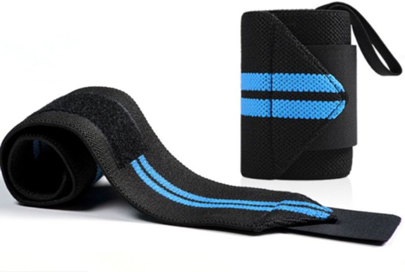 TRUE INDIAN WRIST BAND COMBO FOR MEN & WOMEN FOR WEIGHTLIFTING- WRIST SPORTS BAND_PACK OF 2 Fitness Band  (Blue, Black, Pack of 2)