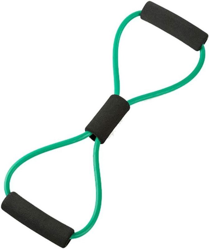 Fitnesstricks Figure 8 Band Workout Exercise Band Resistance Tube (Multicolor) Resistance Tube  (black ,green)