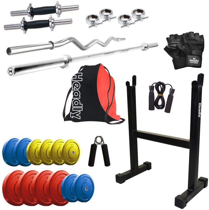 Headly 42 kg Premium CP-HR-42KGCOMBO13 Coloured Home Gym Combo