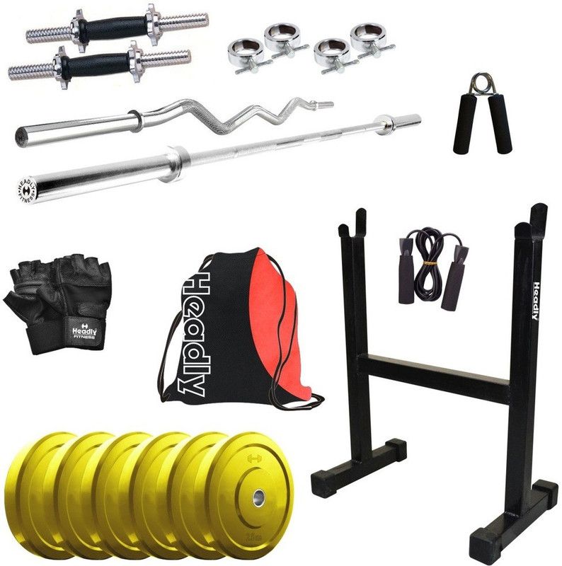 Headly 15 kg Premium CP-HR-15KGCOMBO13 Coloured Home Gym Combo