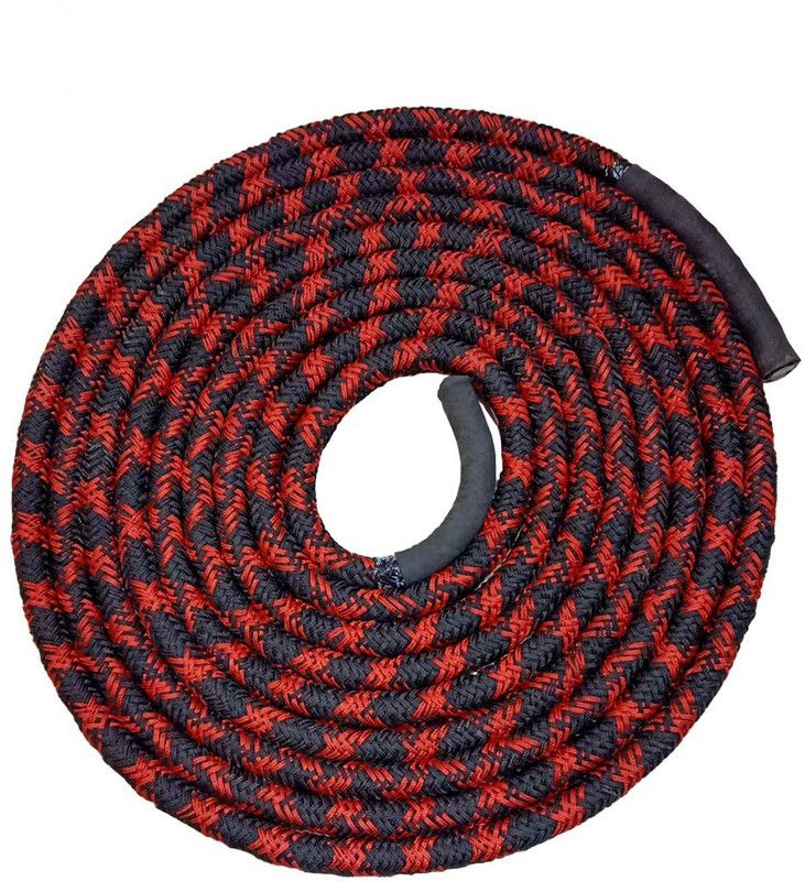 Azuka Professional Polydacron Battle Rope 1.5inch 30ft Full kit (Black Red) Battle Rope  (Length: 30 ft, Weight: 6 kg, Thickness: 1.5 inch)