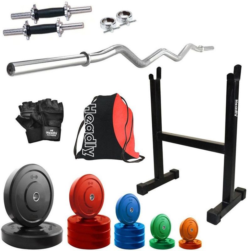 Headly 58 kg Premium CP-HR-58KGCOMBO15 Coloured Home Gym Combo