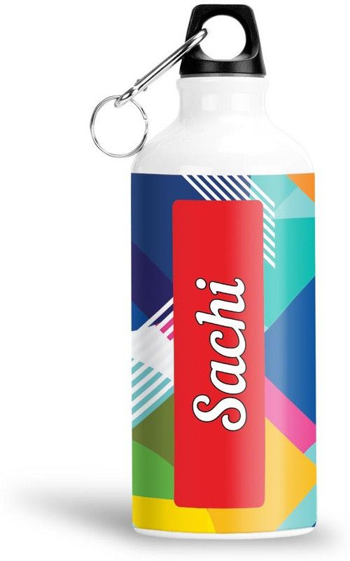Furnish Fantasy Geometrical Print Aluminium 750ml Water Bottle - Best Birthday Gift - Sachi 750 ml Sipper  (Pack of 1, Multicolor, Aluminium)