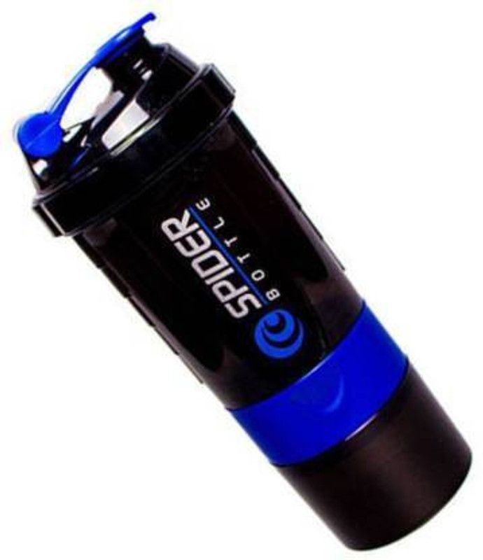 AJRO DEAL Protein shaker bottle, 550 ml, Leak proof, storage container, bpa free BLUE 500 ml Shaker  (Pack of 1, Blue, Plastic)