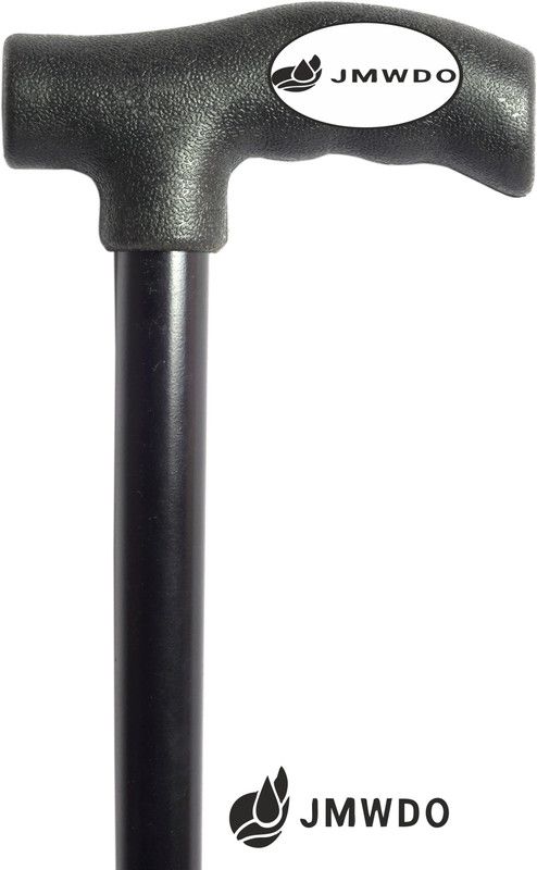 JMWDO walking stick for men and women old age light weight walking can height adjustable BLACK STICK Walking Stick