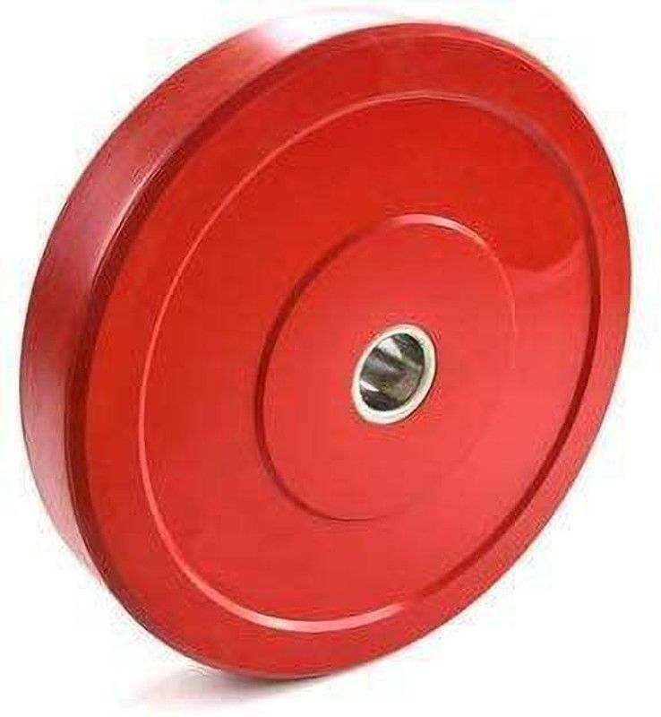 Ranac sports Olympic Iron Rubber Coated Bumper Weight Plates, Barbell Weights Red Weight Plate  (2.5 kg)