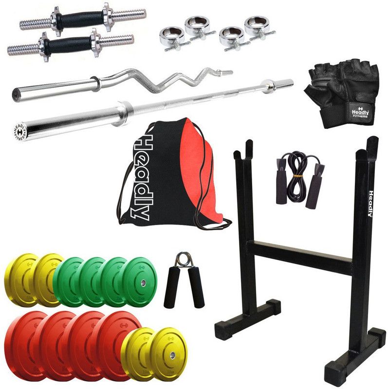 Headly 38 kg Premium CP-HR-38KGCOMBO13 Coloured Home Gym Combo