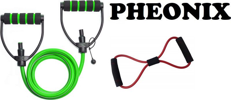 Pheonix 2 In 1 Combo Of Adjustable Single Toning Tube With Resistance Tube Fitness Accessory Kit Kit