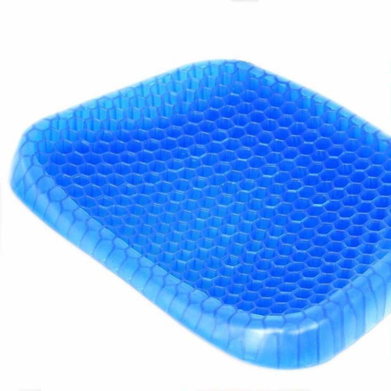GURUZONE Gel Seat Cushion with Non-Slip Cover Breathable Honeycomb Design Egg Sitter Hip Support  (Blue)