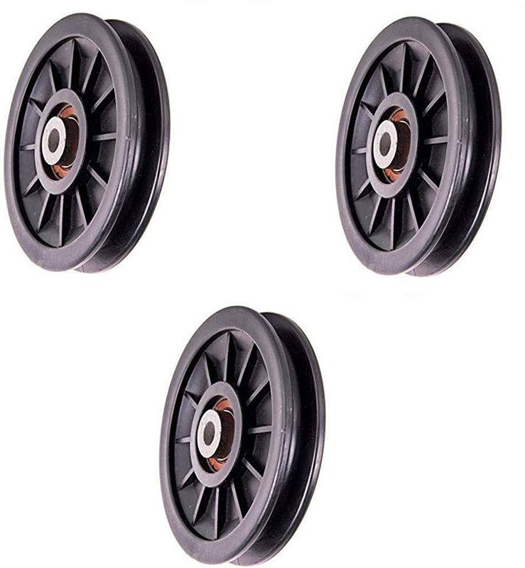 HACKERX Exercise Machine Attachments Gym Pulley 3-inch (Black) Pack of of 3 Multi-training Bar