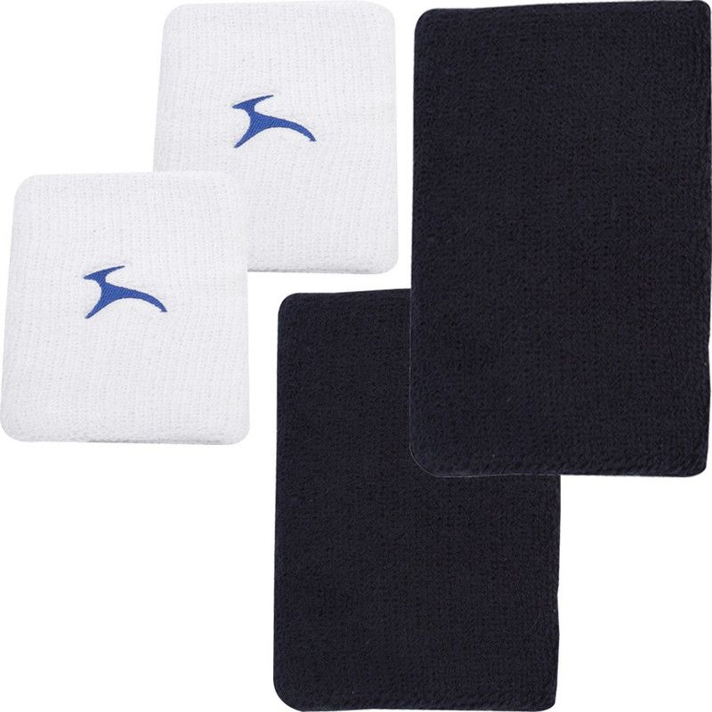 JJ Jonex Tennis PURE COTTON TOWELED Wrist Band 2pcs and knee cap 2 pcs combo Fitness Band  (Multicolor, Pack of 4)