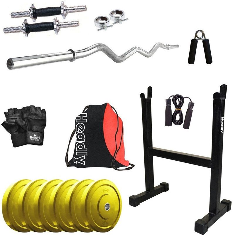 Headly 15 kg Premium CP-HR-15KGCOMBO14 Coloured Home Gym Combo