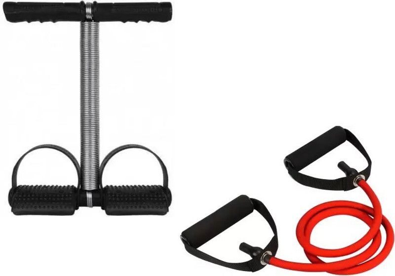 Wisekraft Tummy Trimmer Ab Exerciser Ab Exerciser with single resistance tube Fitness Accessory Kit Kit