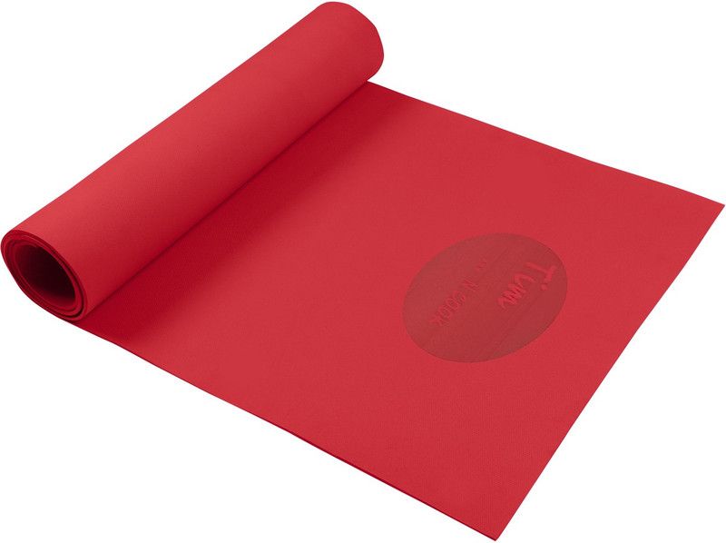 TIM N COOK 100%EVA Eco Friendly Mat, Exercise & Gym Mat With Bag Red 4 mm Yoga Mat Red 4 mm Exercise & Gym Mat