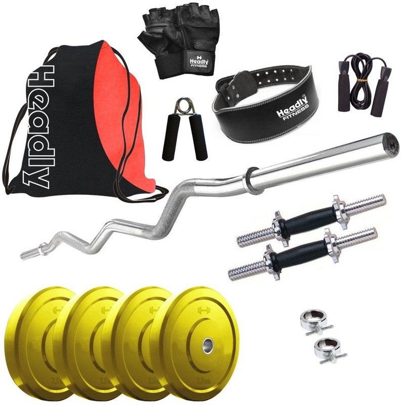 Headly 10 kg Premium CP-HR-10KGCOMBO23 Coloured Home Gym Combo