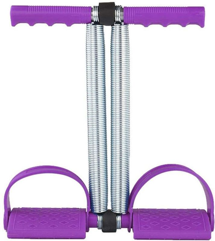 Wonder World ® VXI-03 Pull Rope Dual Spring Tension Foot Pedal Ab Exerciser  (Multicolor)