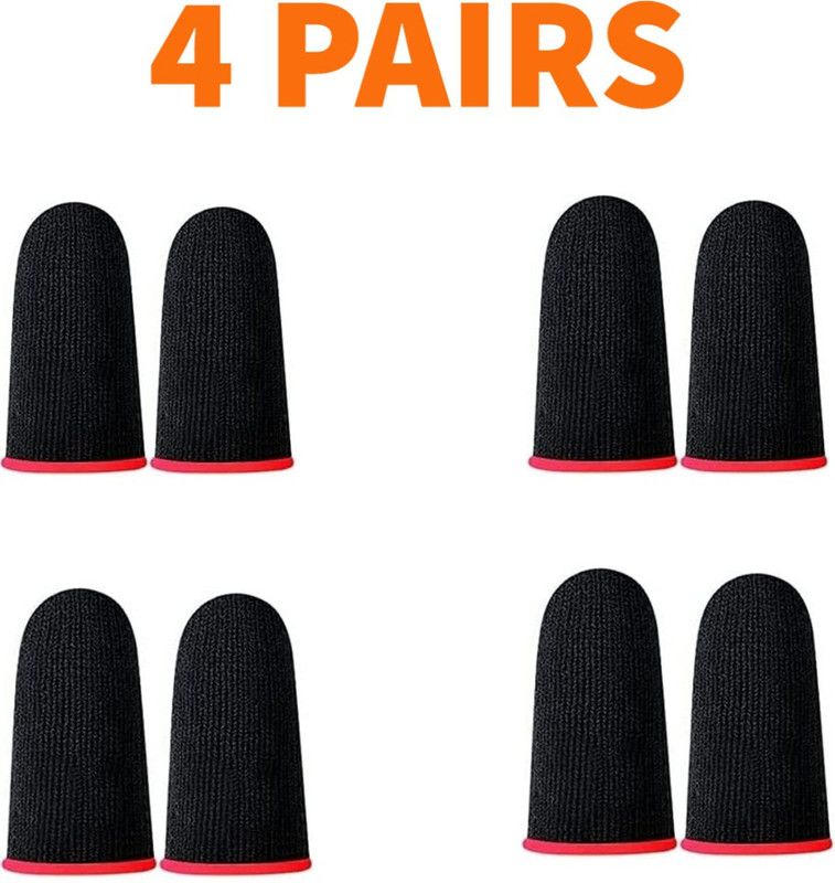 LUTENET Original Gaming Thumb Sleeve for free fire/ PUBG All Gaming ( 4 Pair ) ( 8 pcs ) Finger Sleeve  (Pack of 8)