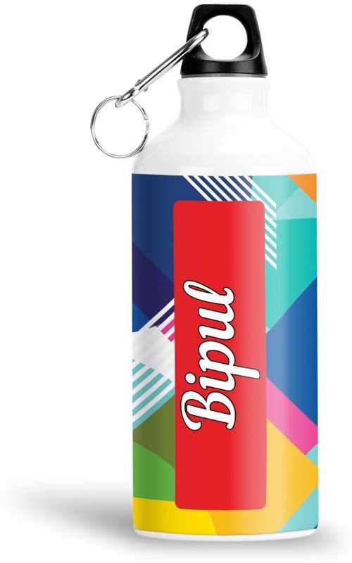 Furnish Fantasy Geometrical Print Aluminium 750ml Water Bottle - Best Birthday Gift - Bipul 750 ml Sipper  (Pack of 1, Multicolor, Aluminium)