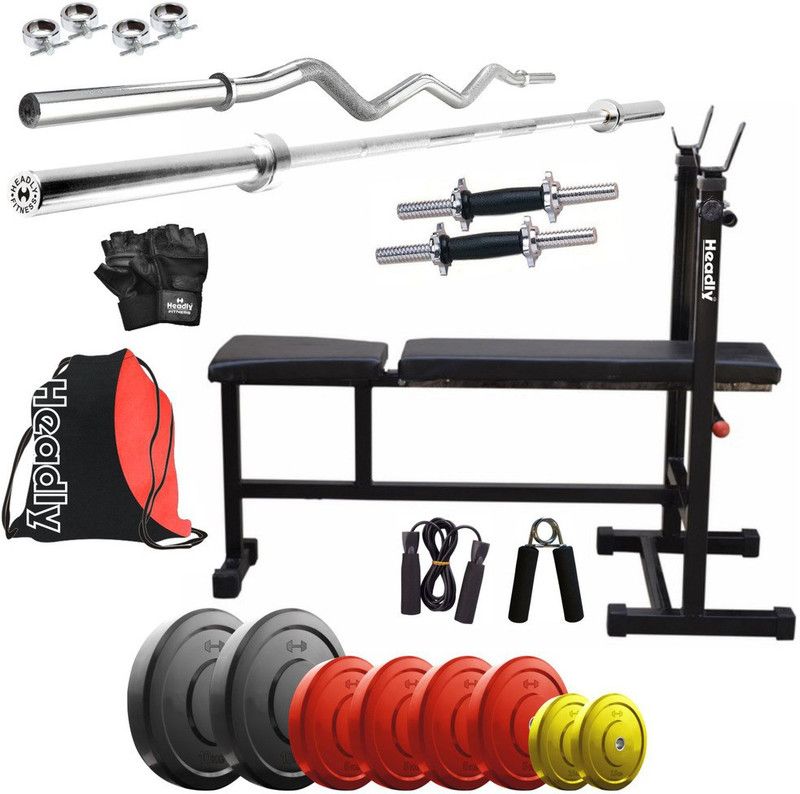 Headly 45 kg Premium CP-HR-45KGCOMBO5 Coloured Home Gym Combo