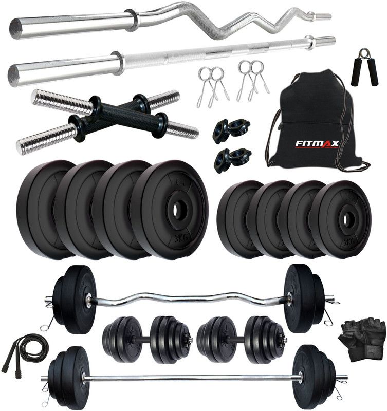 FITMAX 20 kg PVC COMBO 343-SL-WB-WA Home Gym Combo