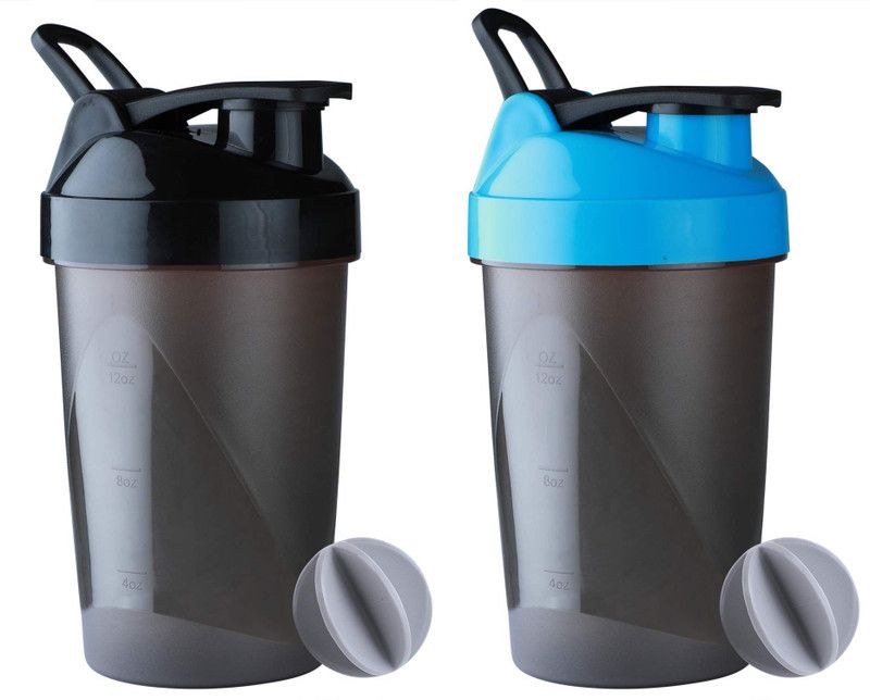 Cp Bigbasket Life is A Sport Shaker Bottle/Protein Shaker/Sipper Bottle/Gym and Water Bottle 500 ml Shaker  (Pack of 2, Black, Plastic)