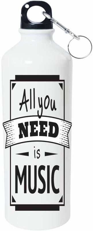 ShopBuzz All Need Music Sipper Water Bottle 750 Ml 750 ml Sipper  (Pack of 1, Multicolor, Aluminium)