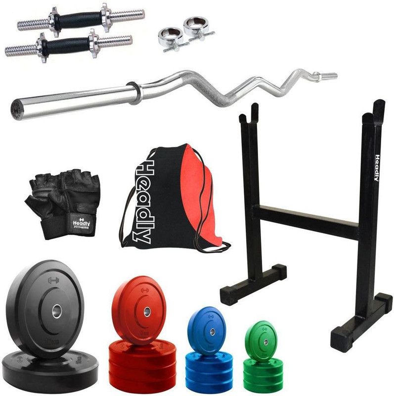 Headly 60 kg Premium CP-HR-60KGCOMBO15 Coloured Home Gym Combo