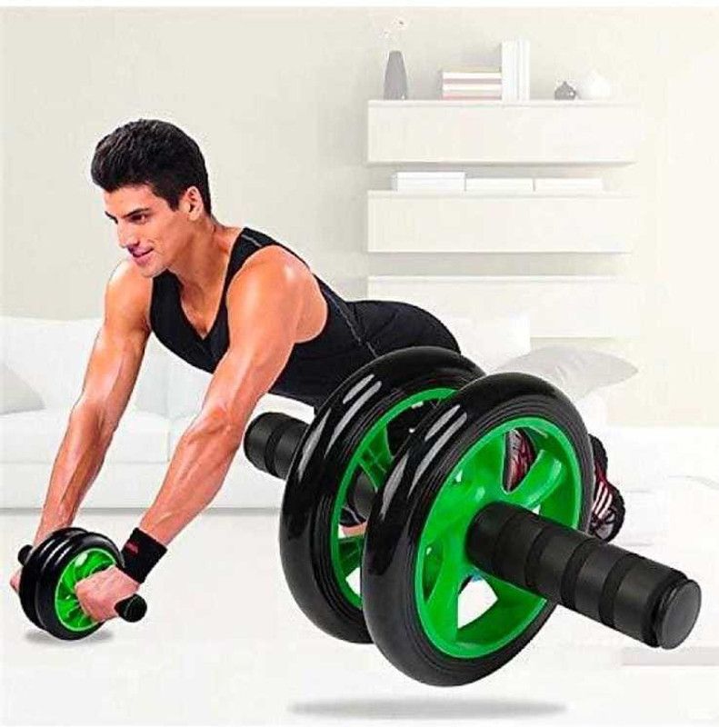 Fituva Double wheel Abs health abdomen round Ab Exerciser  (Green)