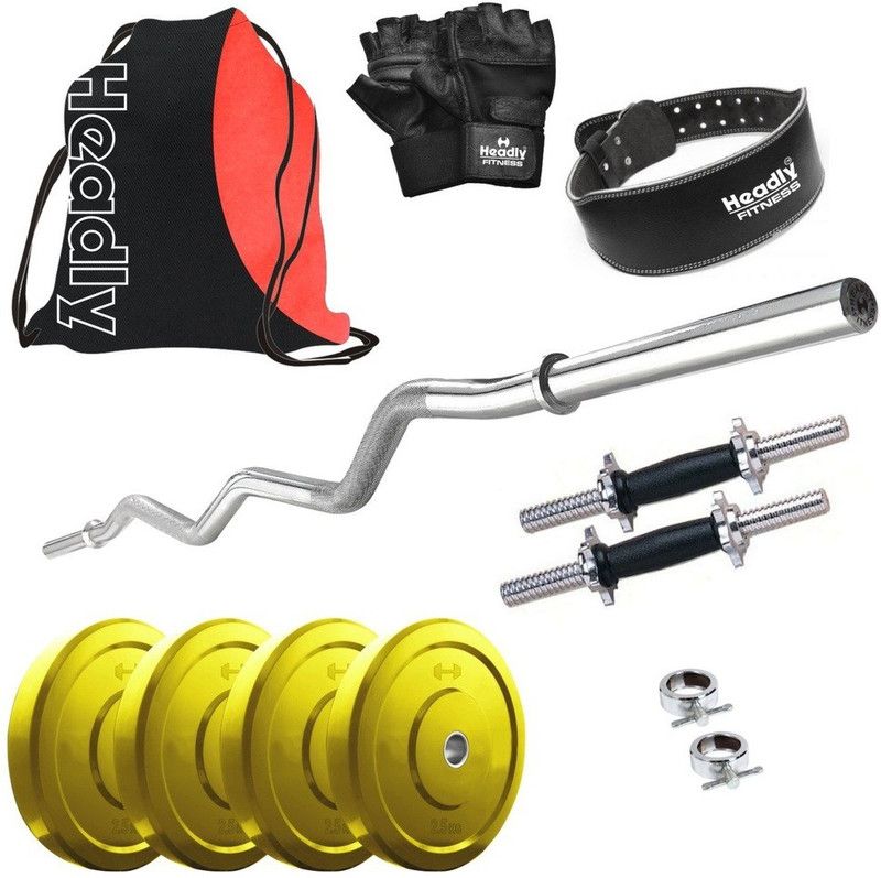 Headly 10 kg Premium CP-HR-10KGCOMBO24 Coloured Home Gym Combo