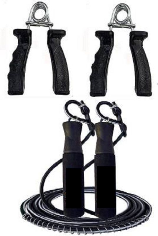 ALORNOR Ball Bearing Skipping rope for jumping & foam handle hand grip combo Fitness Accessory Kit Kit