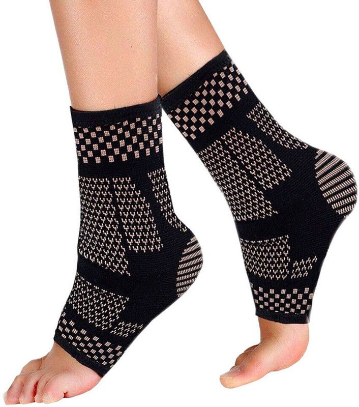 Selva Front Knee Cap Support Ankle Socks Wrap Band Brace Leg Joint Straps Pain Relief Gym Ankle Support  (Multicolor)