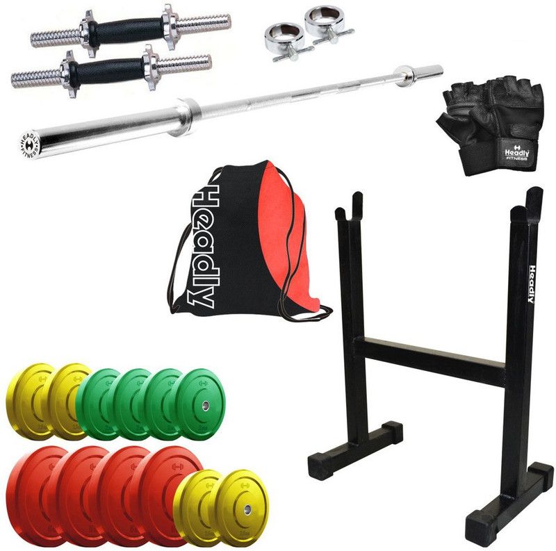 Headly 38 kg Premium CP-HR-38KGCOMBO18 Coloured Home Gym Combo