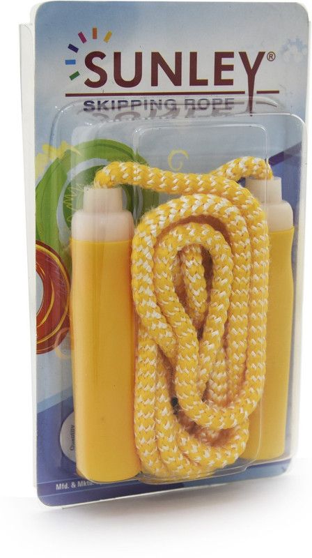 SUNLEY amaze pvc jump rope Speed Skipping Rope  (Yellow, Length: 287 cm)