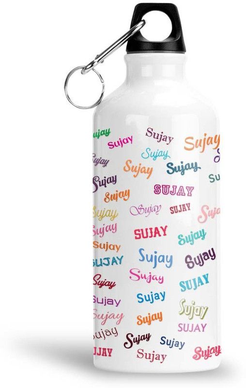Furnish Fantasy Colorful Aluminium Sipper Bottle - Best Happy Birthday Gift for Kids, Name - Sujay 600 ml Sipper  (Pack of 1, White, Aluminium)