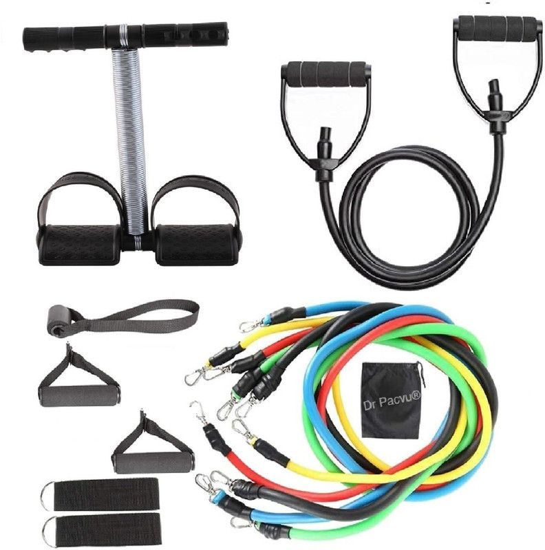 Dr Pacvu Set3|Toning Tube & Single Tummy Trimmer Abs,11in1 Body Stretching Tube,Exerciser Gym & Fitness Kit