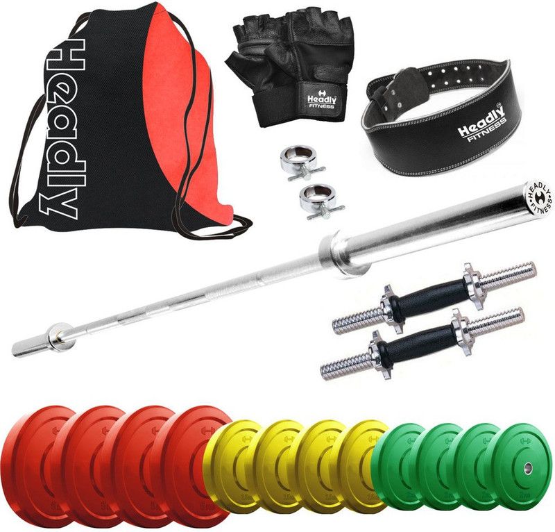 Headly 38 kg Premium CP-HR-38KGCOMBO30 Coloured Home Gym Combo