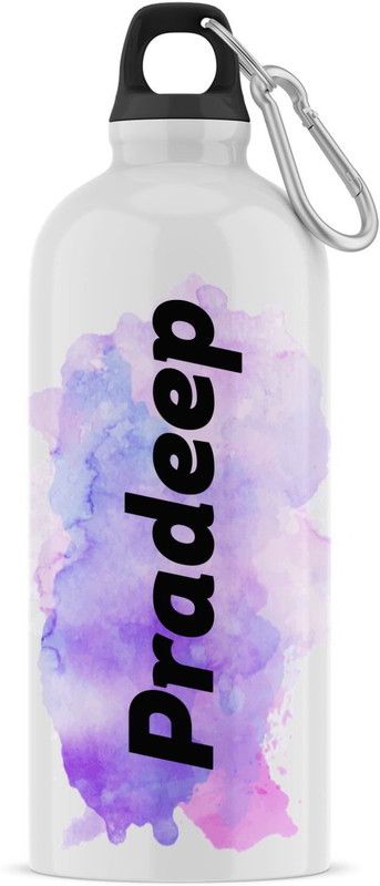Ashvah Sipper/Water Bottle - Best Happy Birthday Gift for Kids, Name - Pradeep 600 ml Sipper  (Pack of 1, White, Purple, Aluminium)