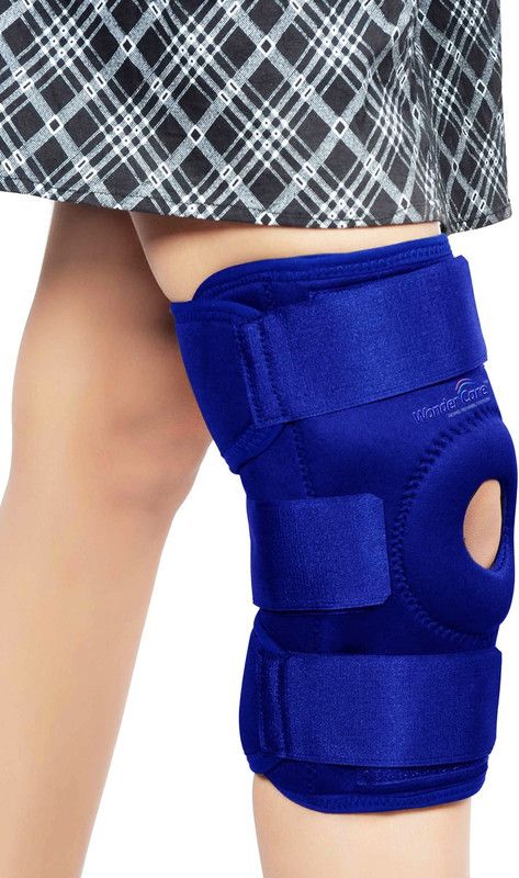 HULARA Knee Brace With Open Patella Support Stabilizer Joint Pain Relief Blue -XL Knee Support  (Blue)