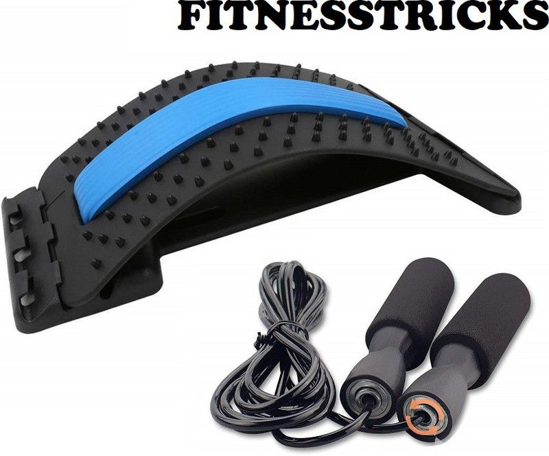 Fitnesstricks Combo Of Magic Back Support With Skipping Rope For Men And Women Home Gym Kit Fitness Accessory Kit Kit