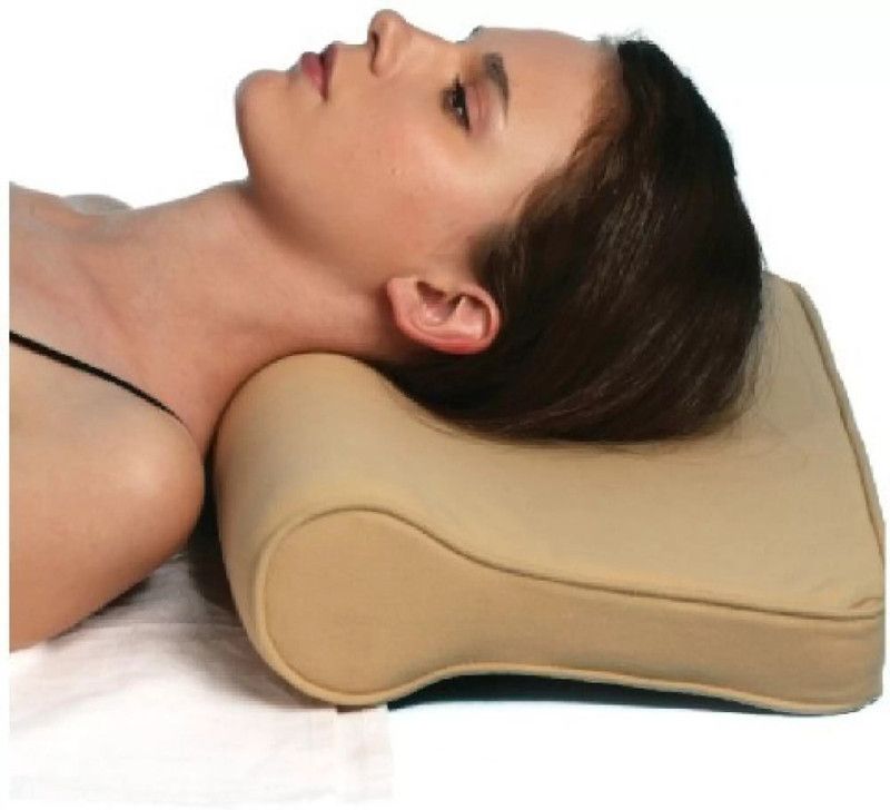 CLASORA CERVICAL PILLOW Neck Support  (Beige)