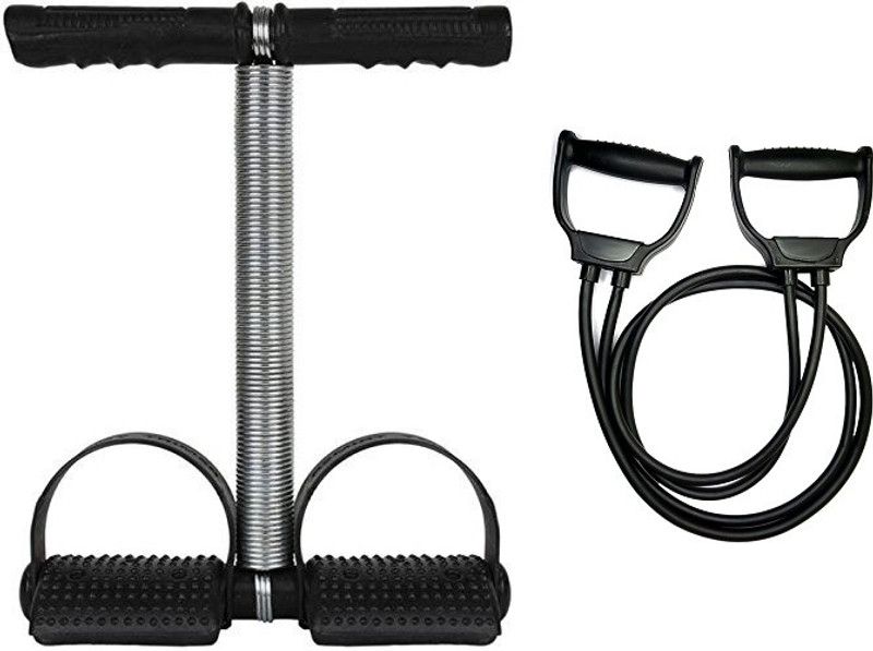 Pheonix Gym Combo Of Single Spring Tummy Trimmer With Double Toning Tube Fitness Accessory Kit Kit