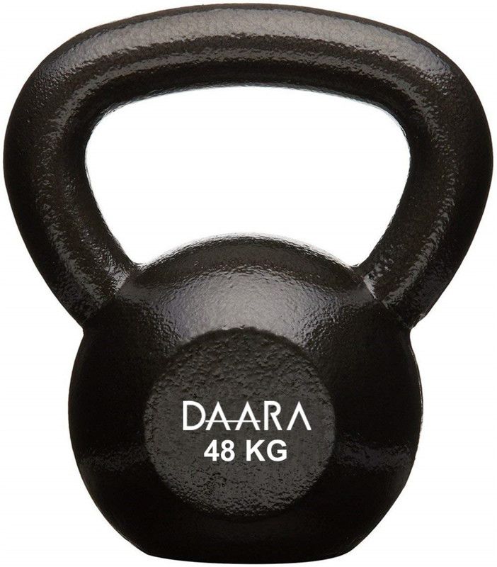 DAARA Premium Solid Cast Iron 48KG Black Kettlebell  (48 kg)